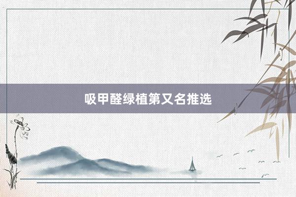 吸甲醛绿植第又名推选